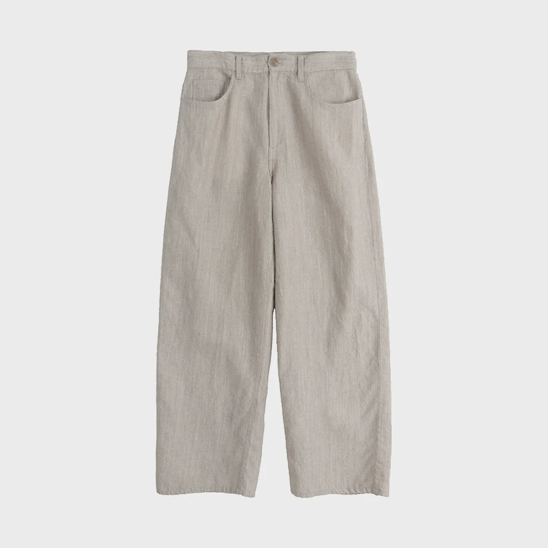 Boiled Wool Twill Pants, Stone