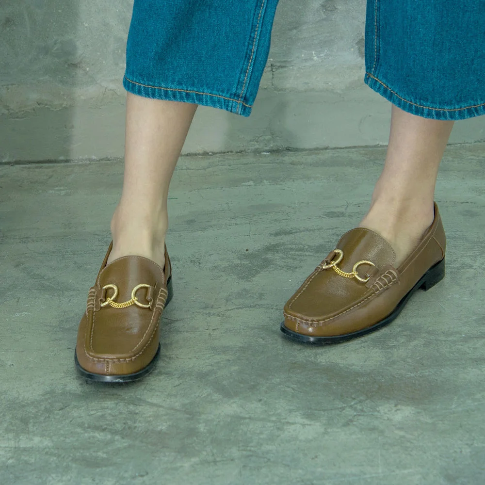 淺啡色-Curie 樂福鞋 Curie loafer lightbrown