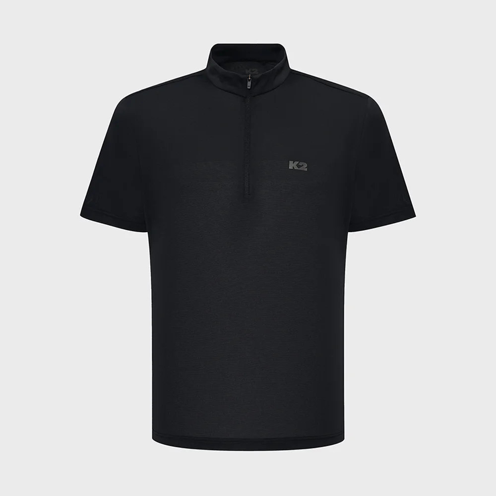 E_網布 短袖 拉鏈 T恤_Dark Navy_GMM26293N9