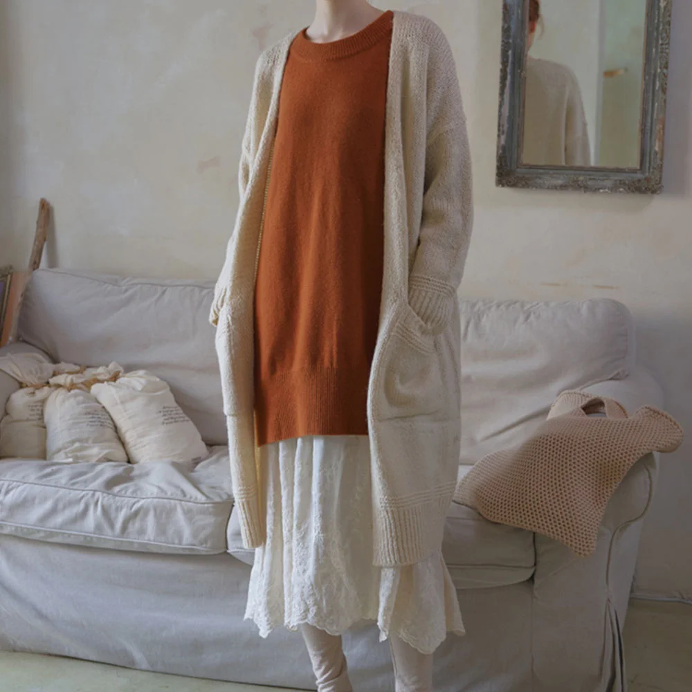 Alpaca marang long cardigan
