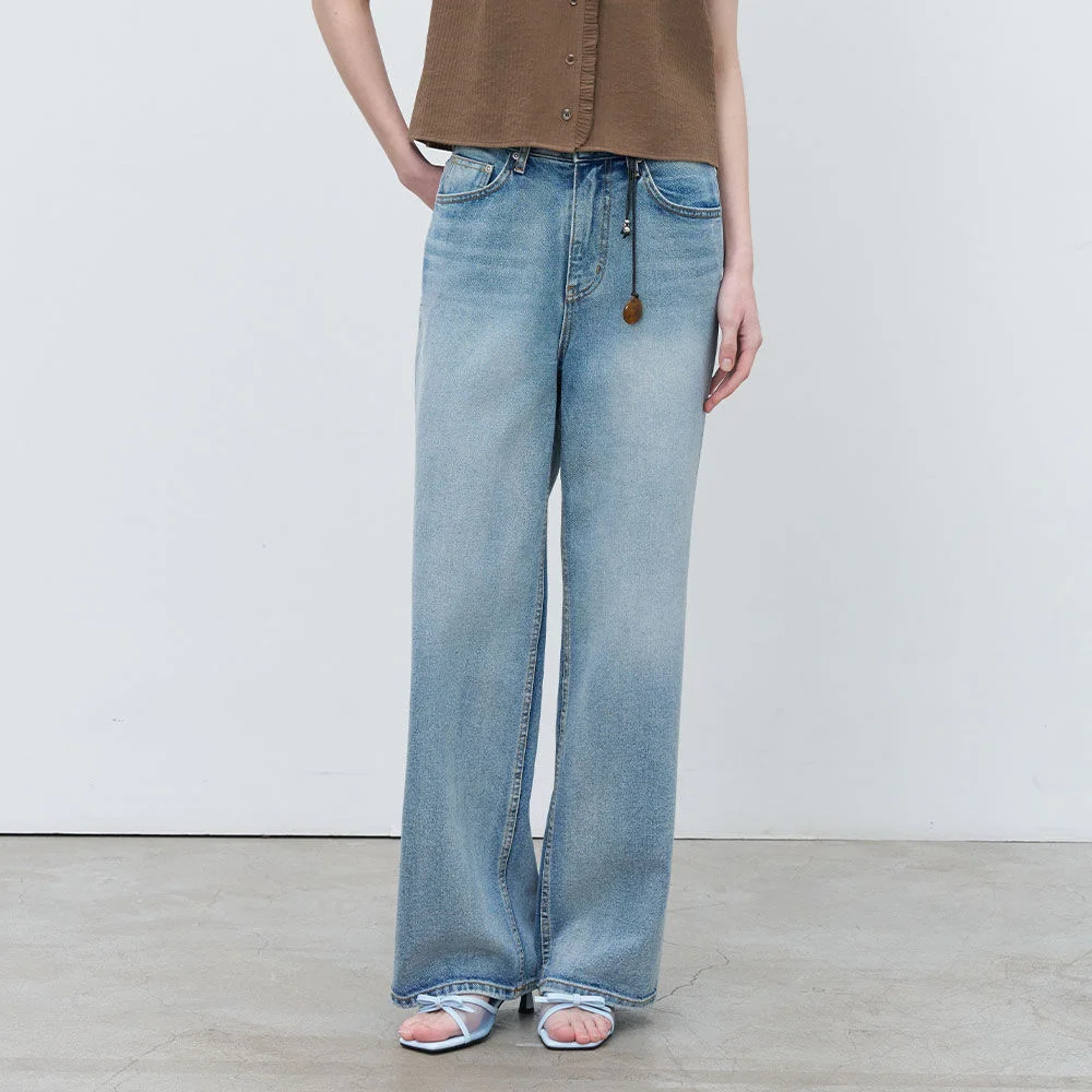 Modern straight fit denim pants _Blue