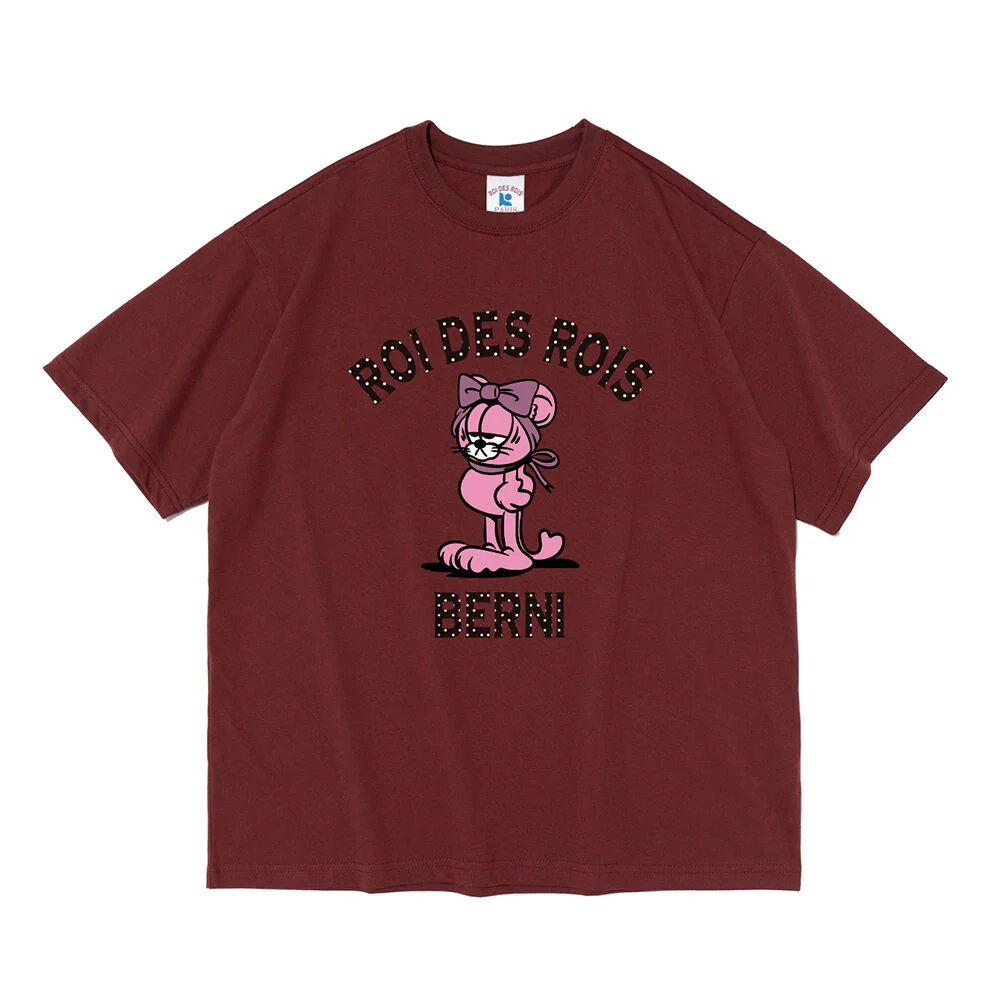 ROIDESROIS X BERNI ROA WITH BERNI 標誌 短袖T恤 (酒紅色)