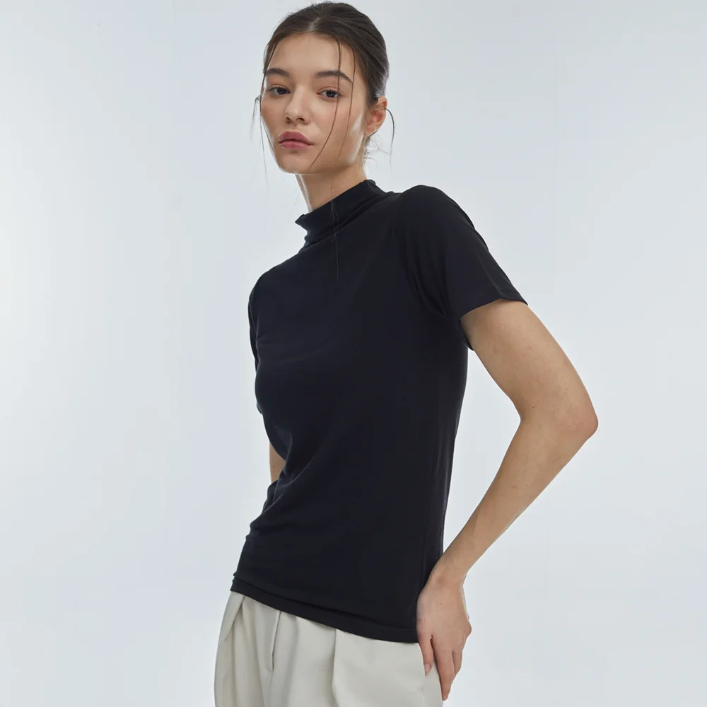 Half-Turtleneck Short-Sleeve