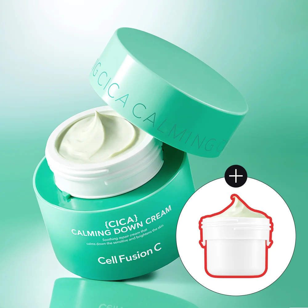 Cellfusion C Post Alpha 積雪草 鎮靜 Down 奶油 50ml 套裝 (+50ml 補充裝)