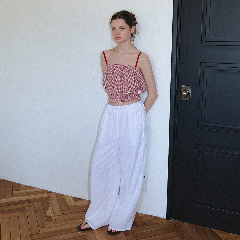 Sofia punching lace pants_ivory