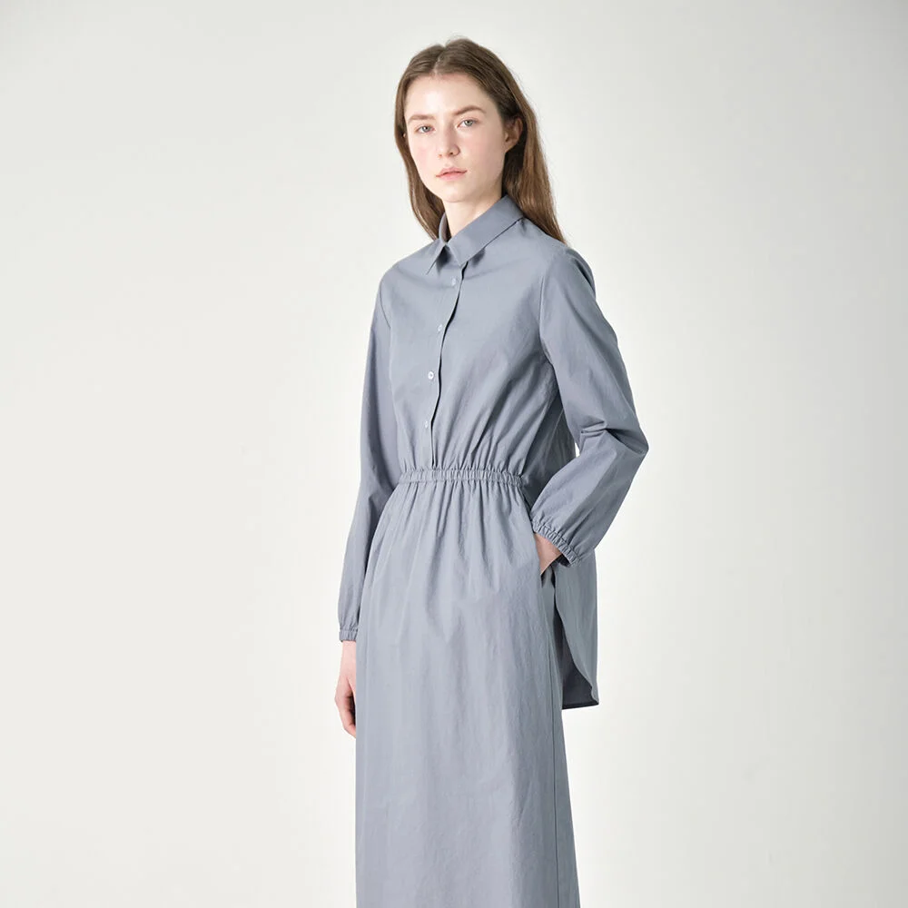 banding shirt dress_grey
