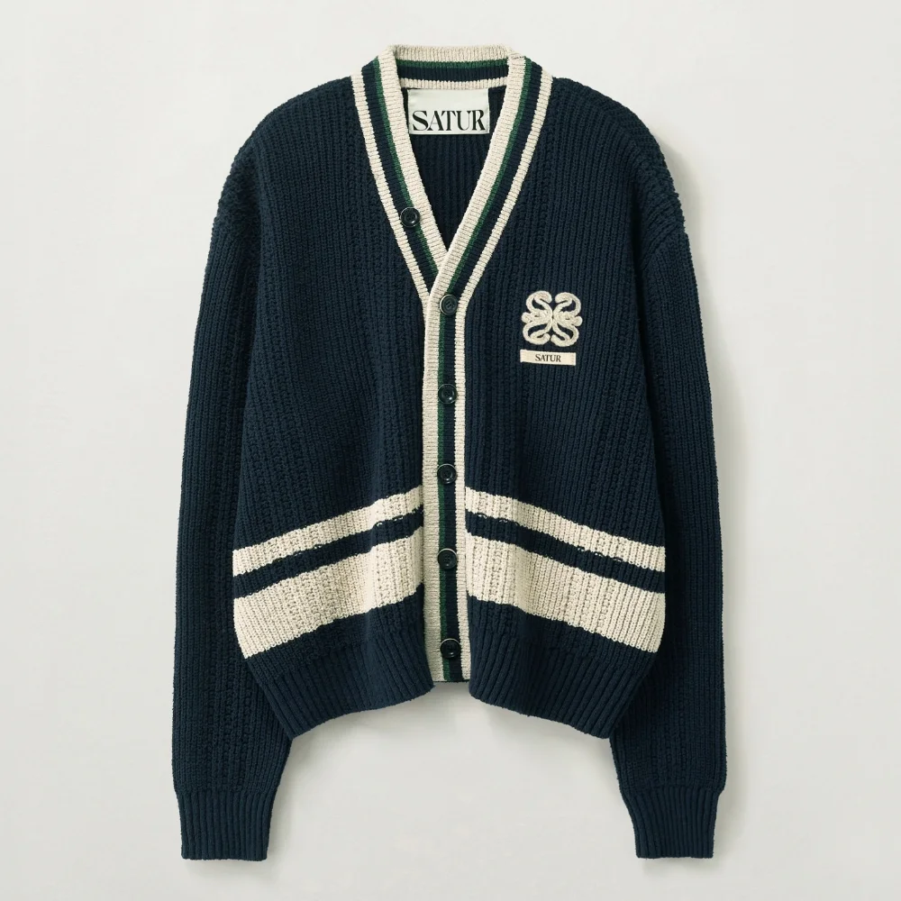 Faro 條紋 開襟外套 海軍藍