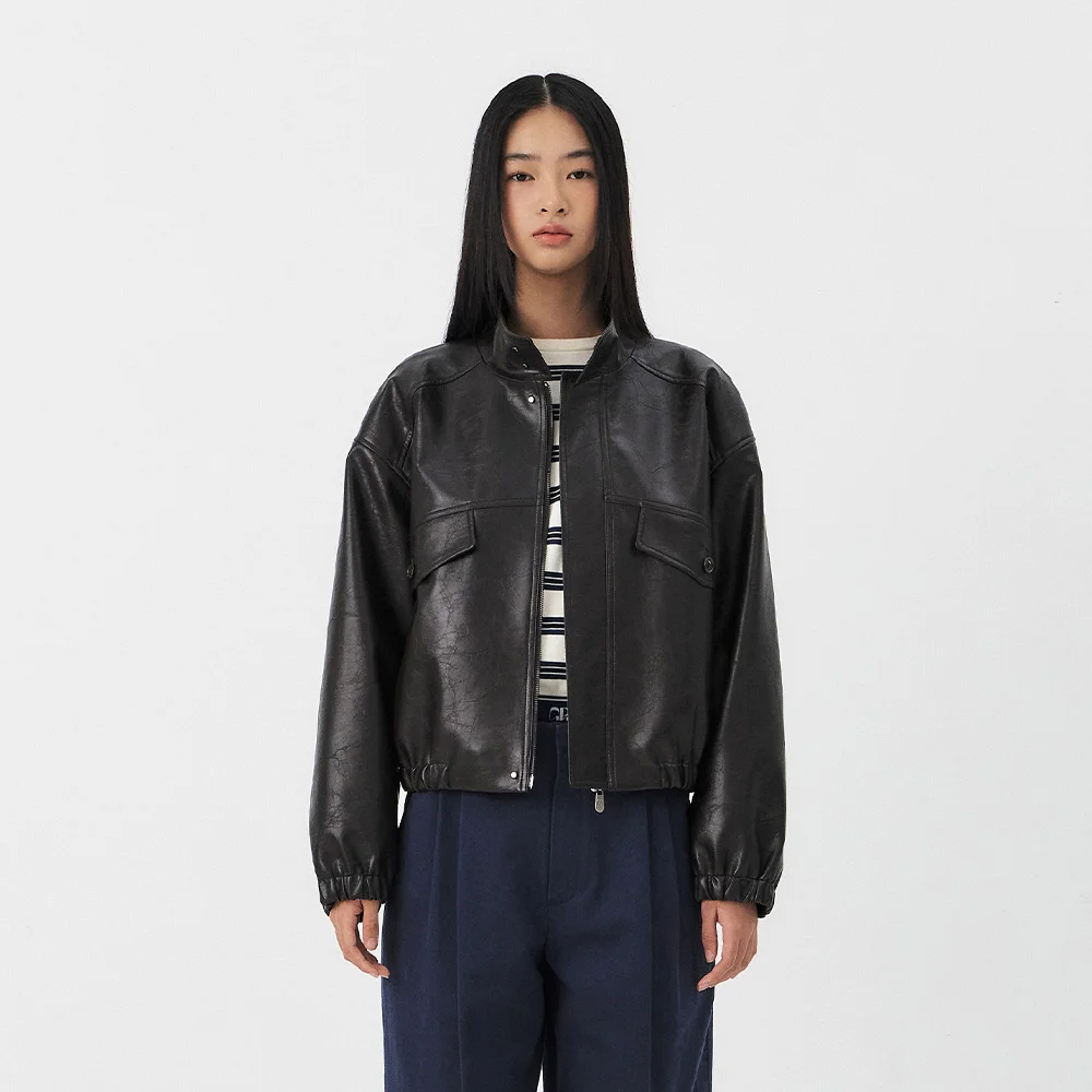 BASTON LEATHER ZIP-UP JACKET