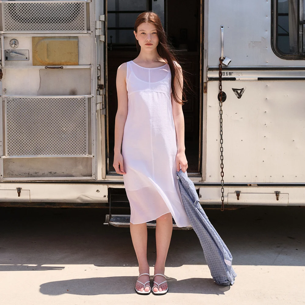 Glow Layered dress (Ivory) (吊帶裙套裝)