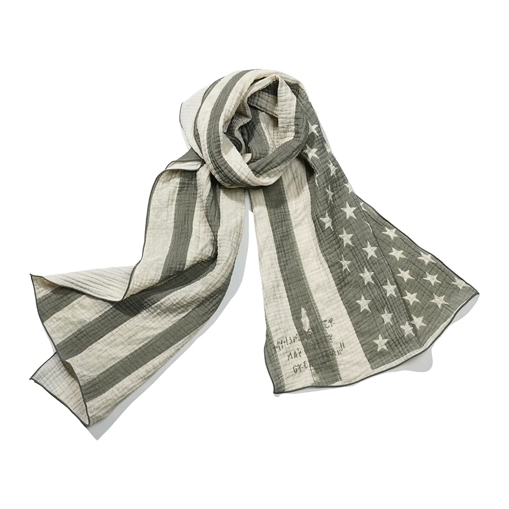 PETERS USA FLAG SCARF - OLIVE