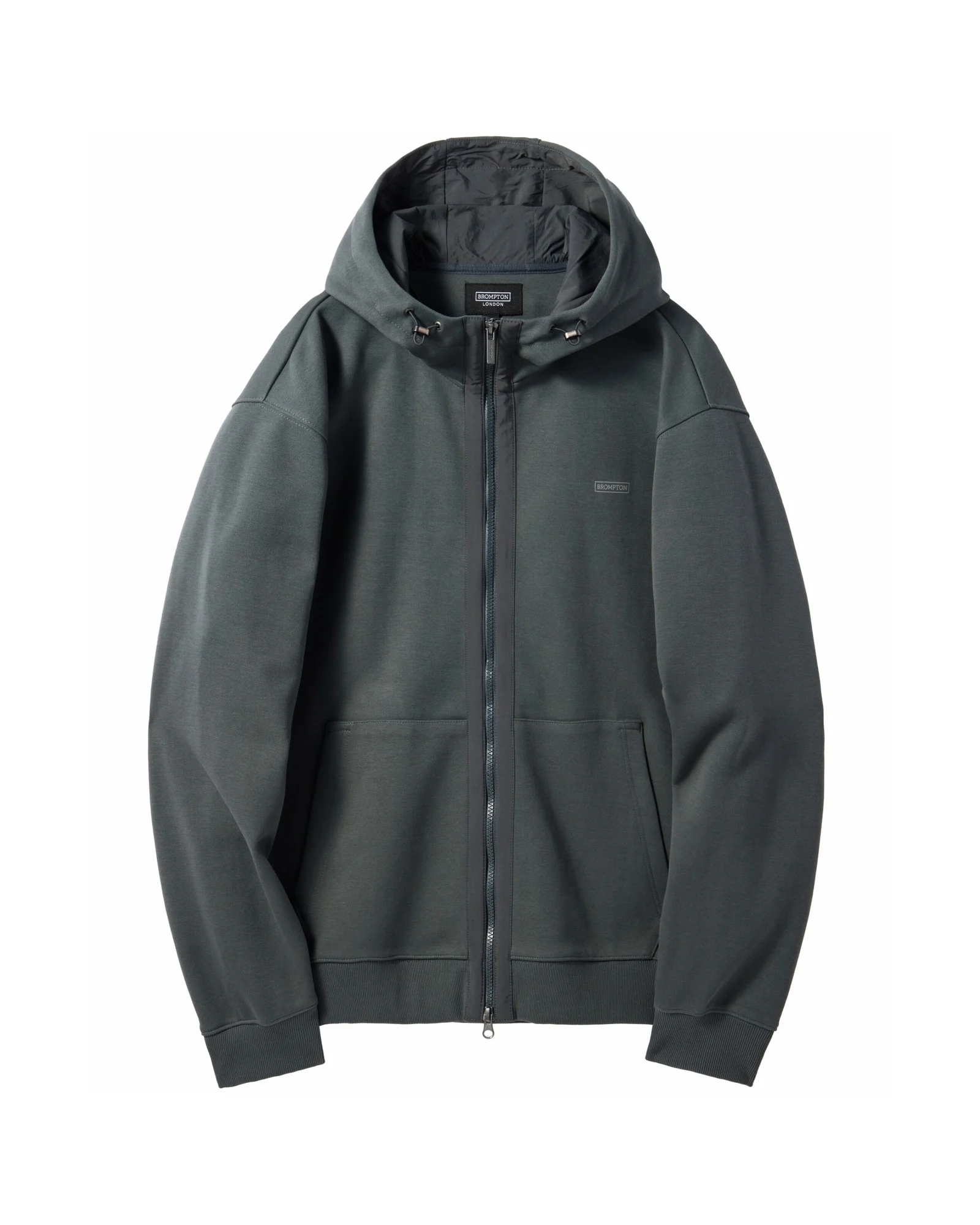 FULL ZIP HOODED SWEATSHIRT - D/GREEN (P241UFT135)