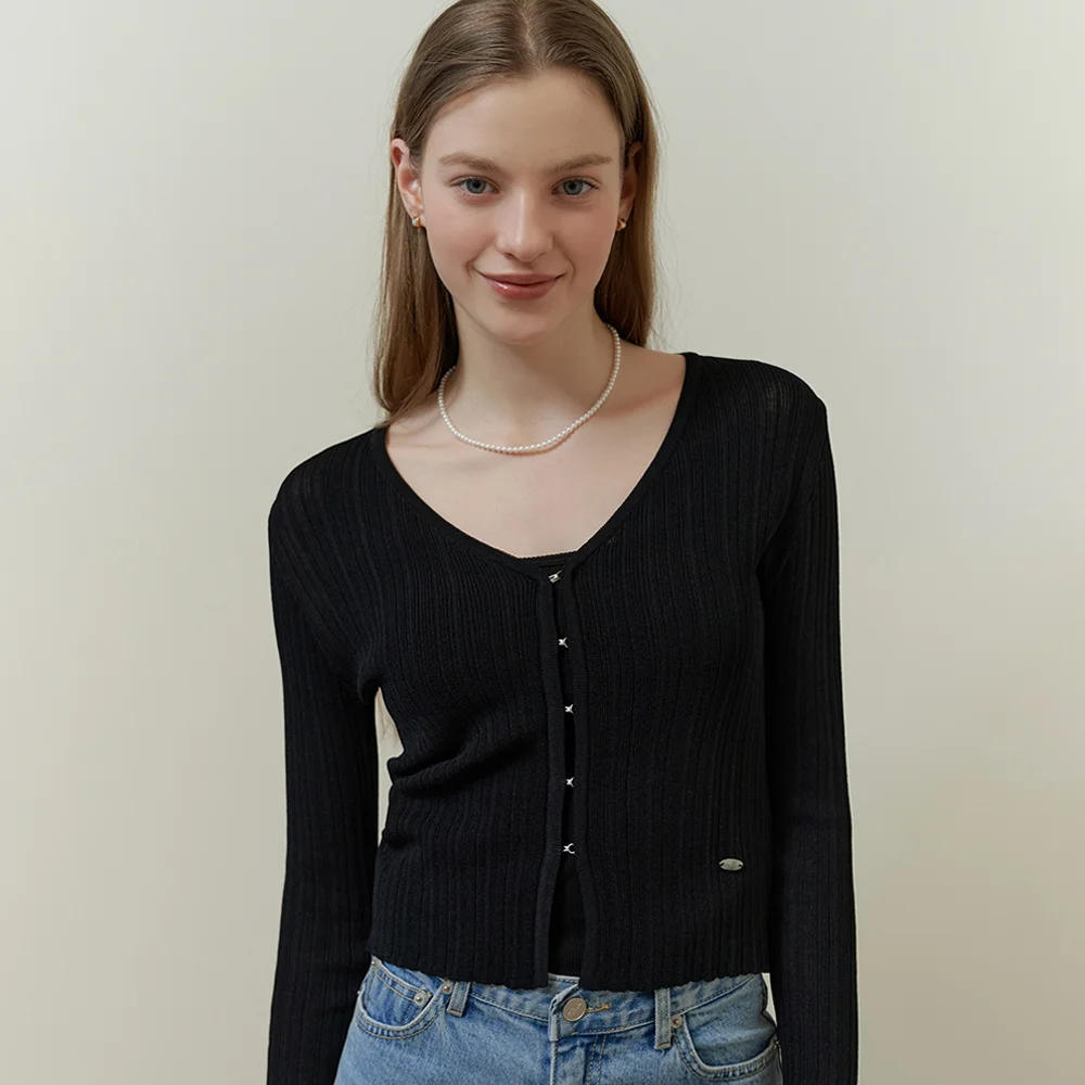 Drawing v cardigan (black)