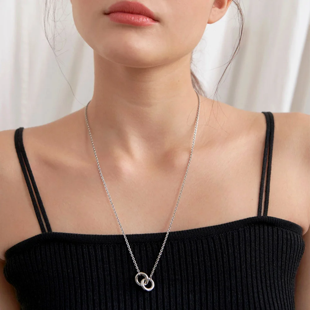 double circle necklace