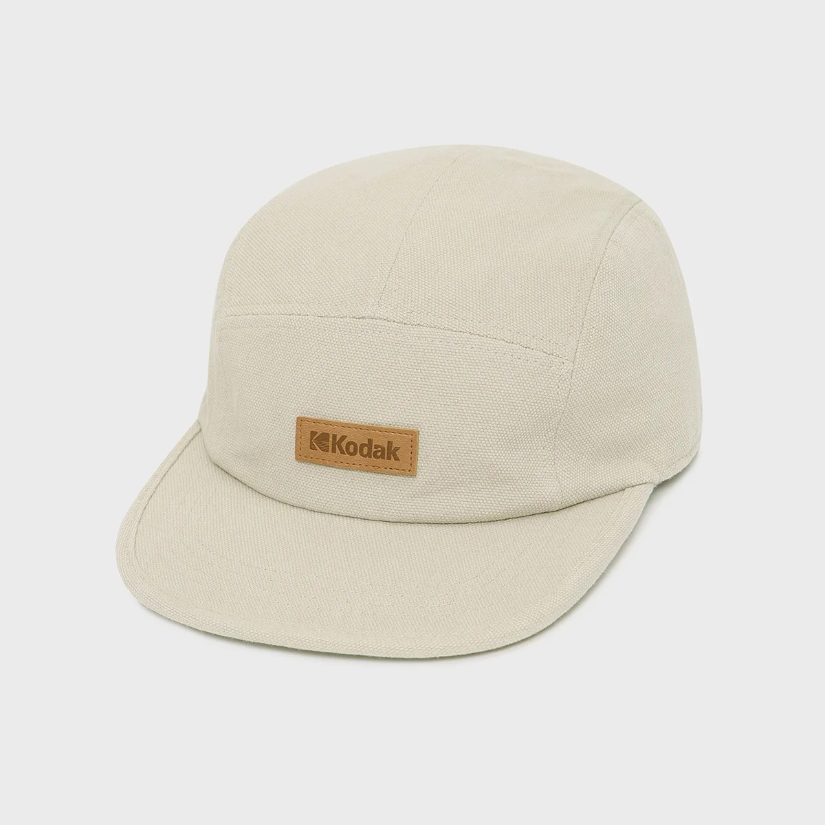 牛津布 皮革 標誌 Camp Cap IVORY