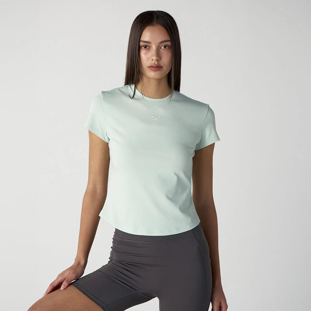 (W)OV CENTRAL LOGO BABY TEE (MINT)