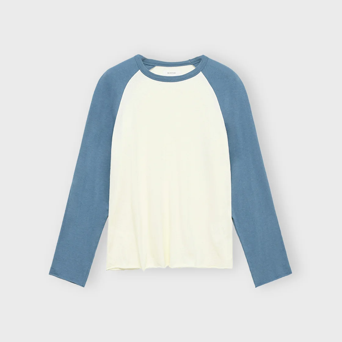 Cut Off Raglan Long Sleeve, Blue