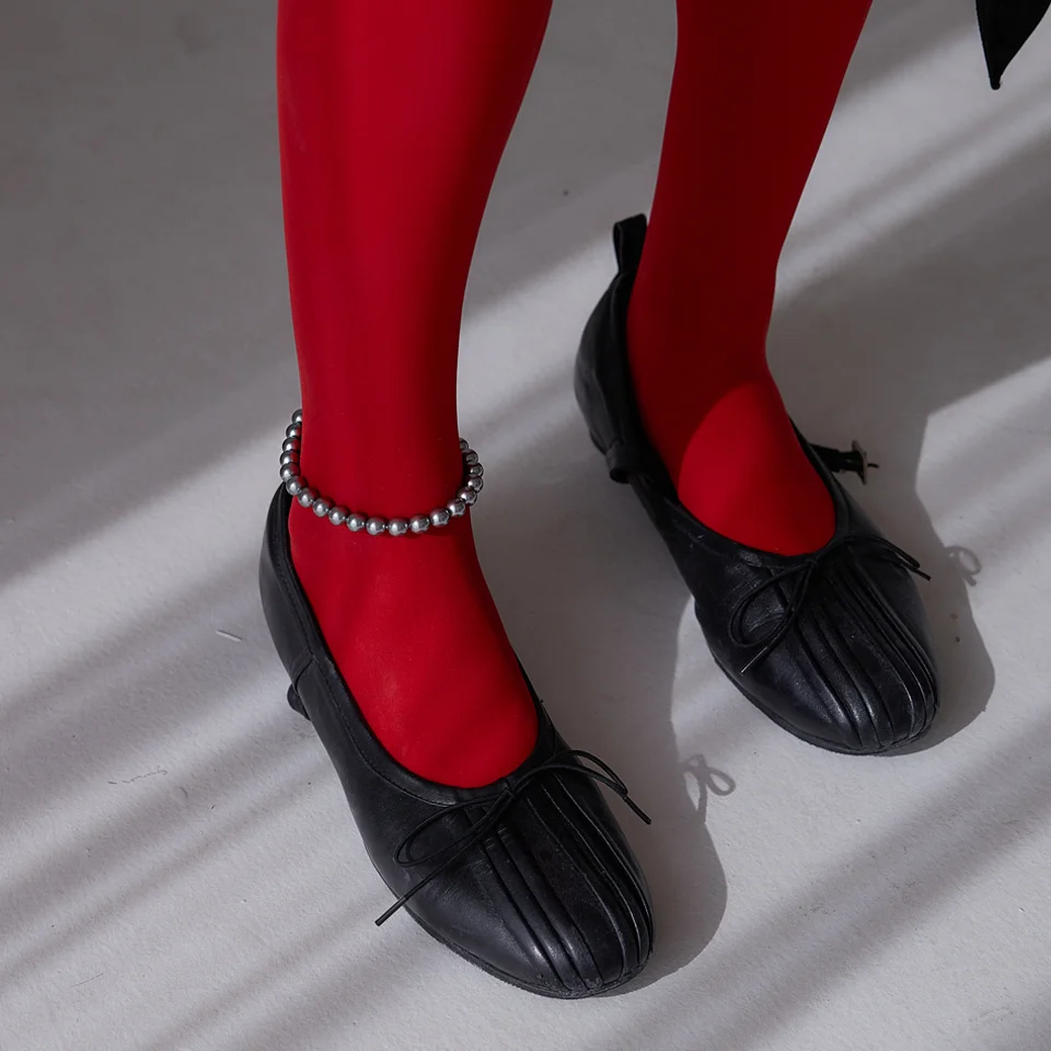 Deep silver pearl anklet