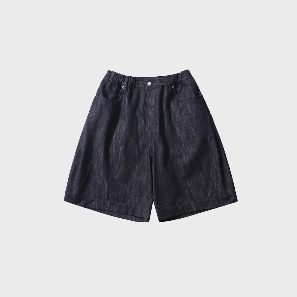 VENICE SIDE TUCK DENIM SHORTS (NON FADE INDIGO)