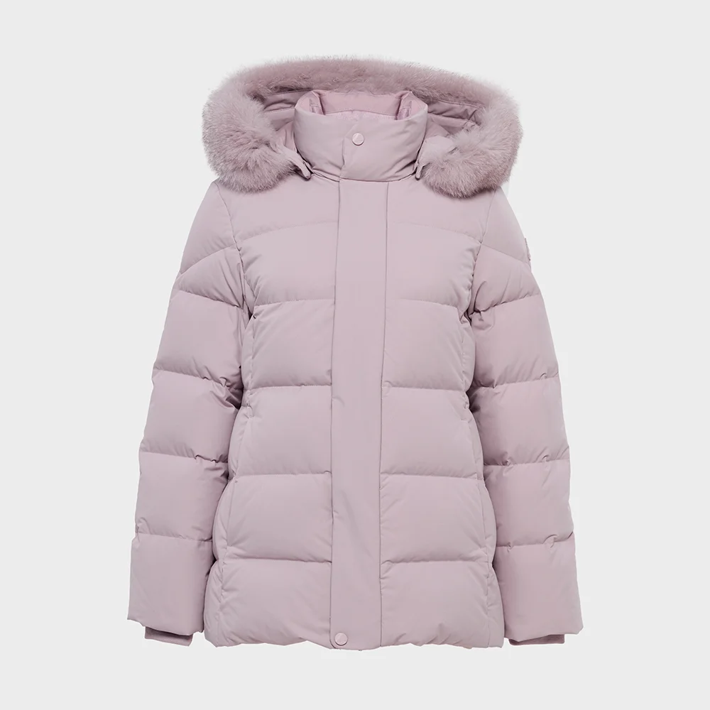 SCARLETT (Scarlet) 女裝 基本款 中等 Down 外套_Greyish Pink_DWW25532P4