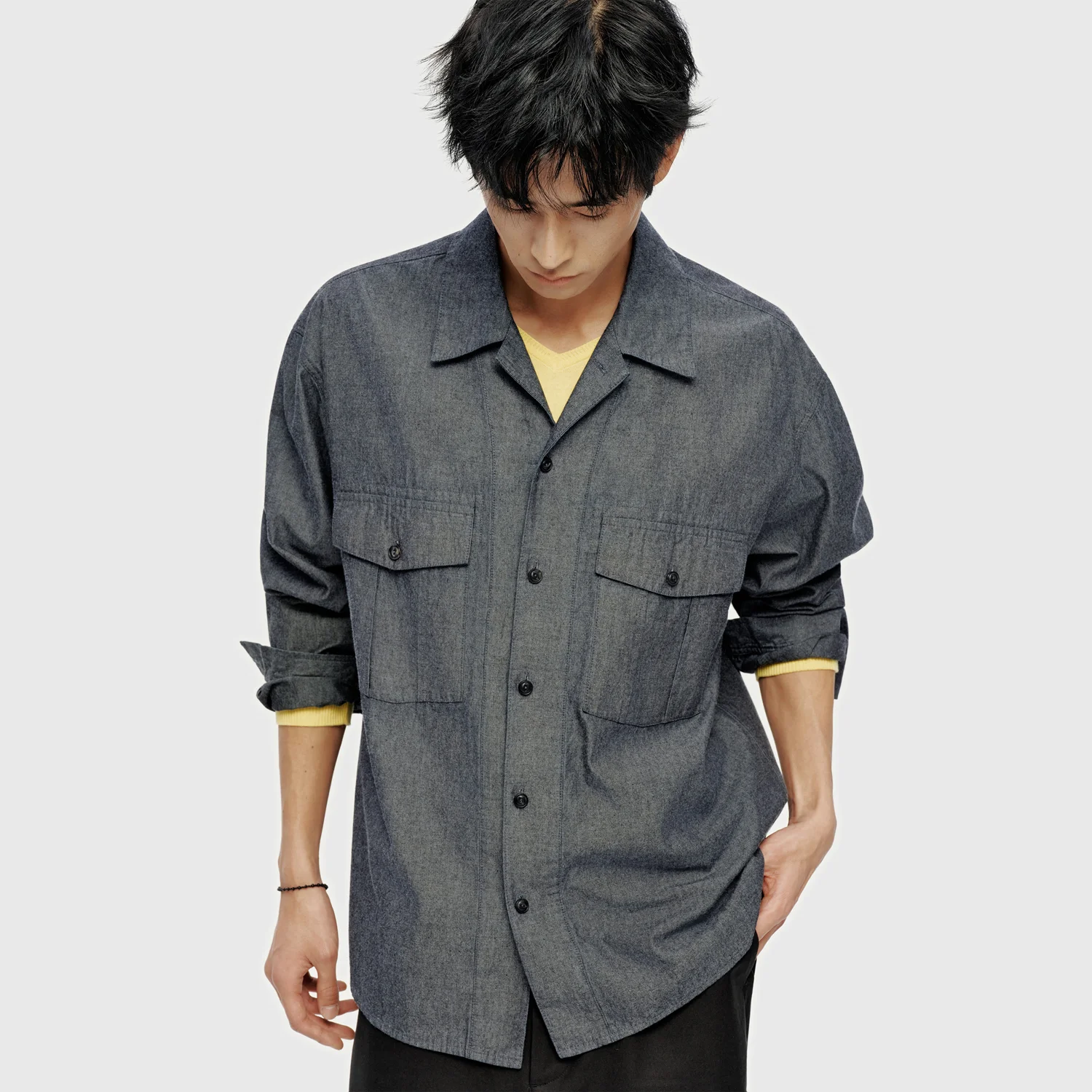 Chambray Work Shirt - Washed Black