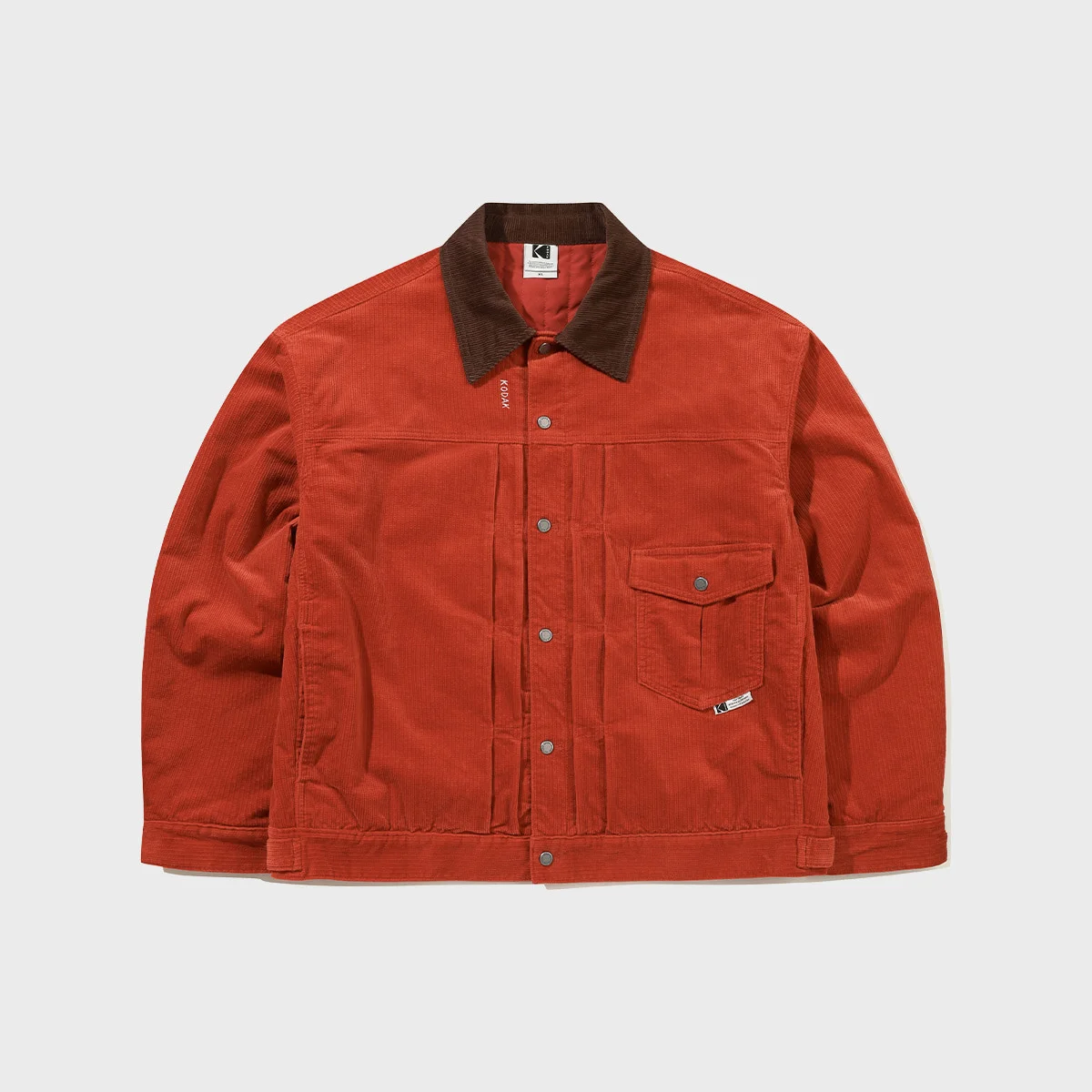 RGB 燈芯絨 Trucker 羽絨外套 外套 RED