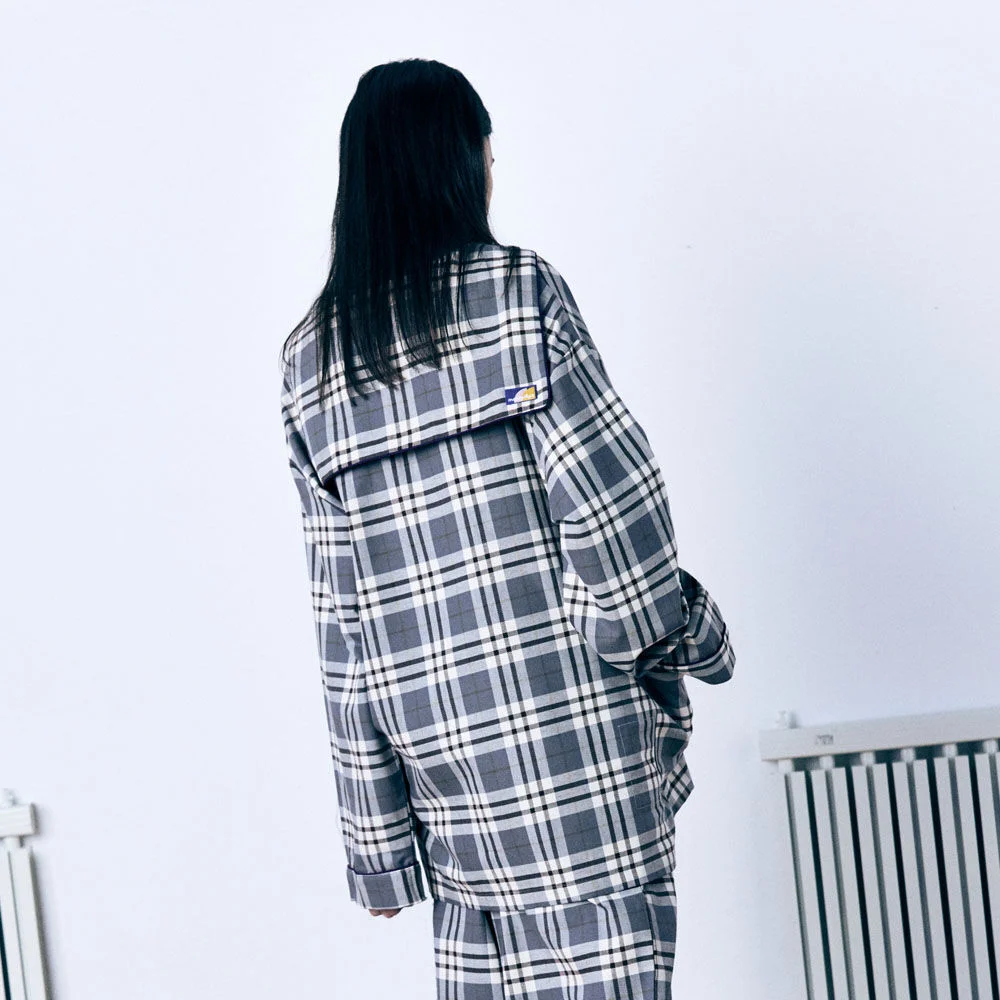 Sam PJ Set Flannel Grey & Brown Plaid