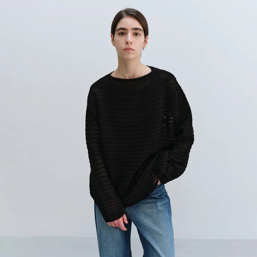 Lilt Crochet Knit in Black