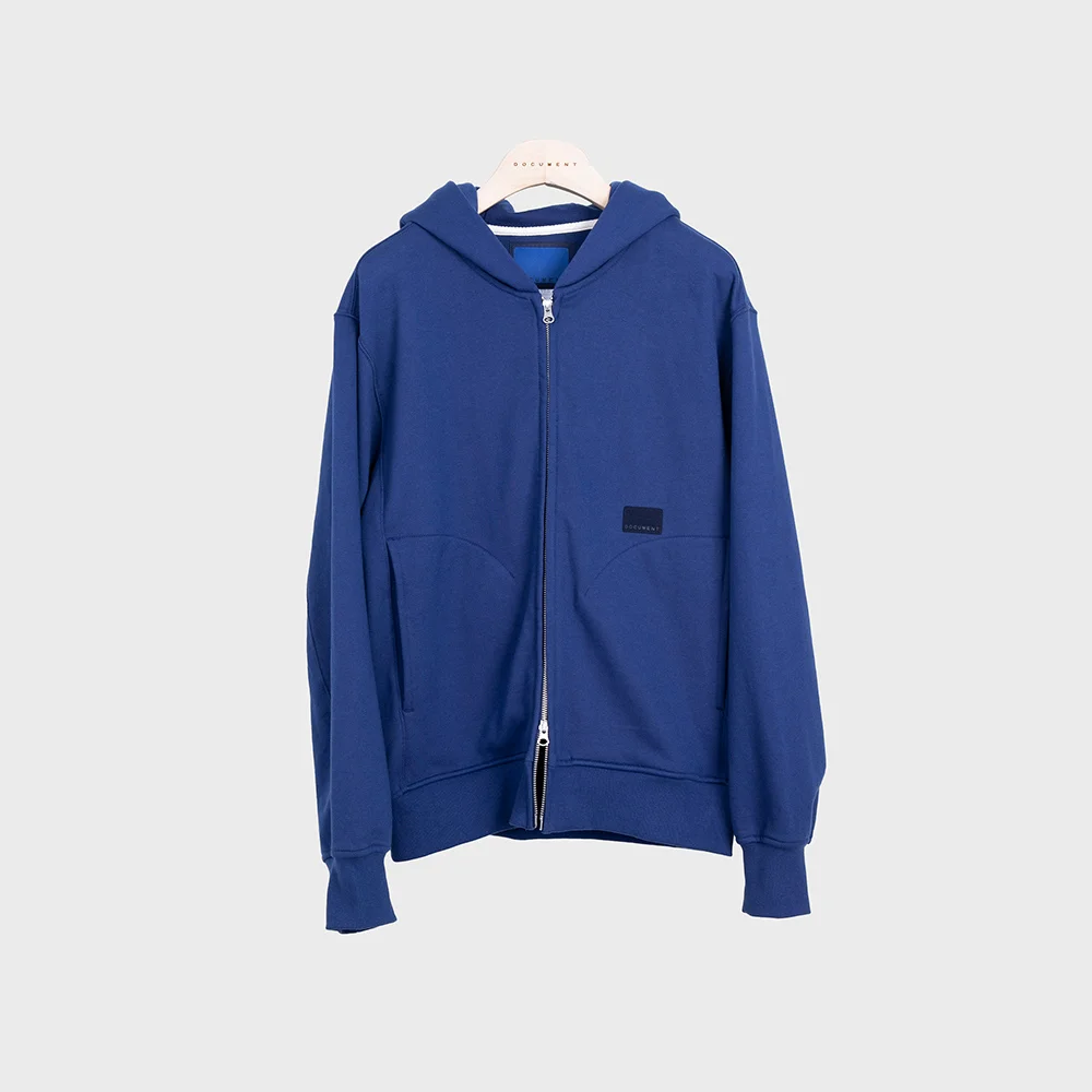 HOODED ZIP UP_BLUE