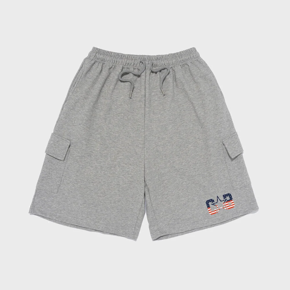 AMERICAN LOGO CARGO BERMUDA HALF PANTS (GRAY)
