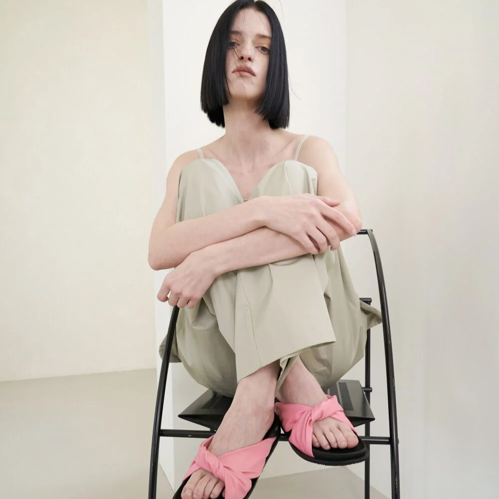 Oliver Slides Leather Pink