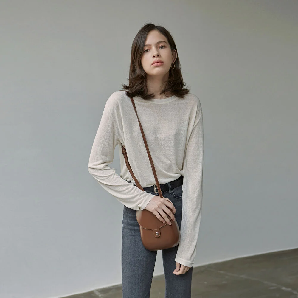 PURE LONG SLEEVE T-SHIRTS_CREAM
