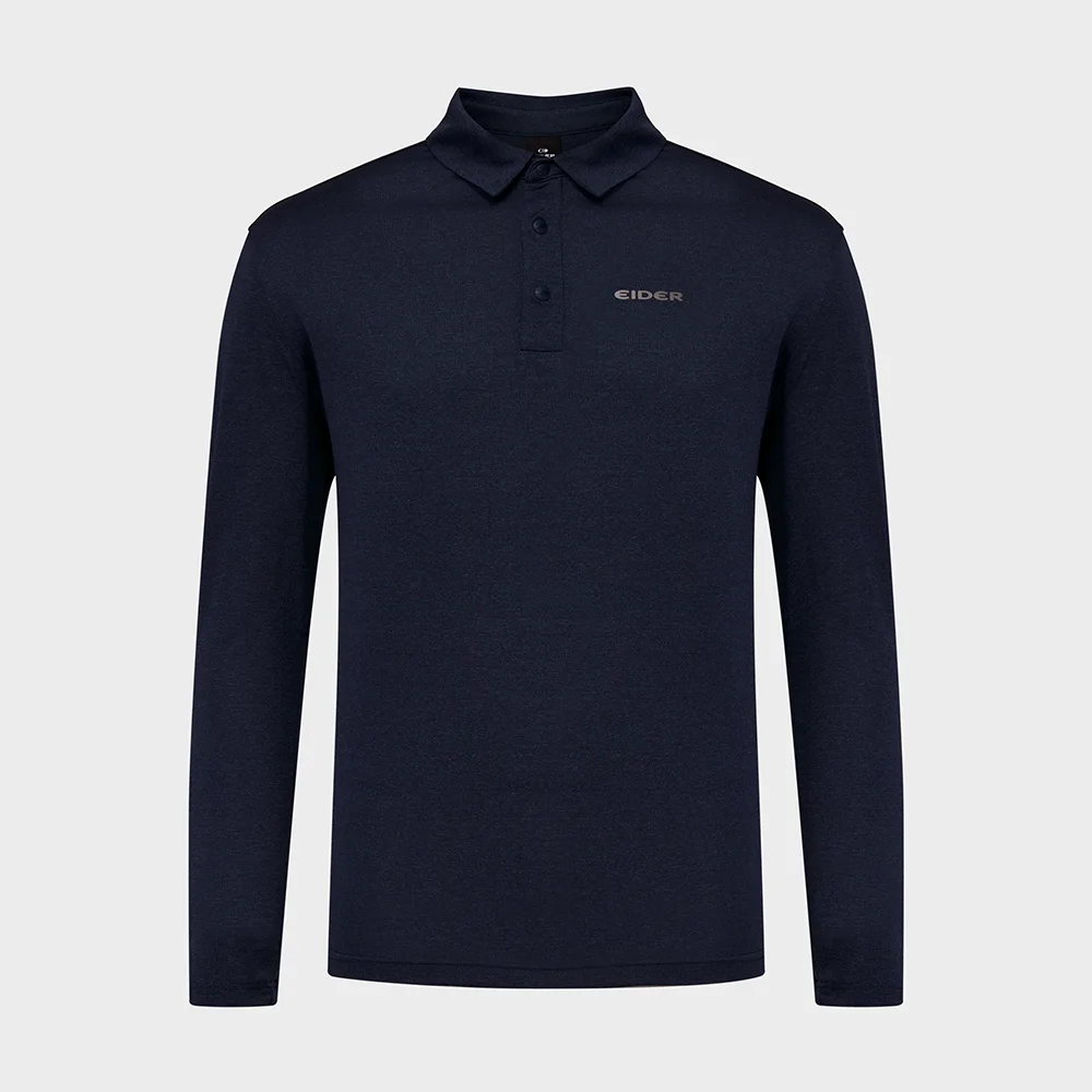 POP 必備款 男裝 長袖 Polo T恤_Dark Navy_DMP26283N9