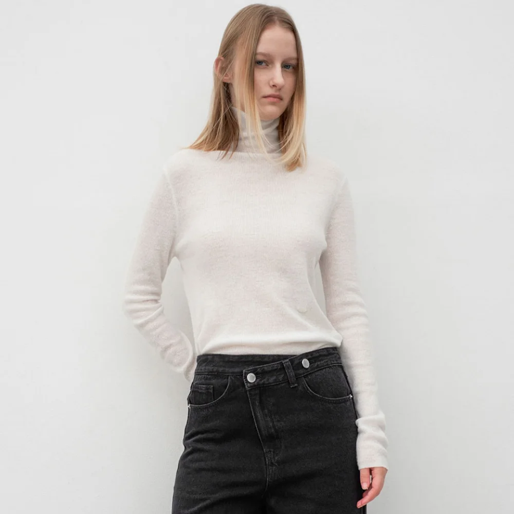 SEE THROUGH SLIM RIBBED KNIT (T-7191)