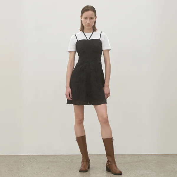 FETE RUFFLE MINI DRESS(OP-6177)