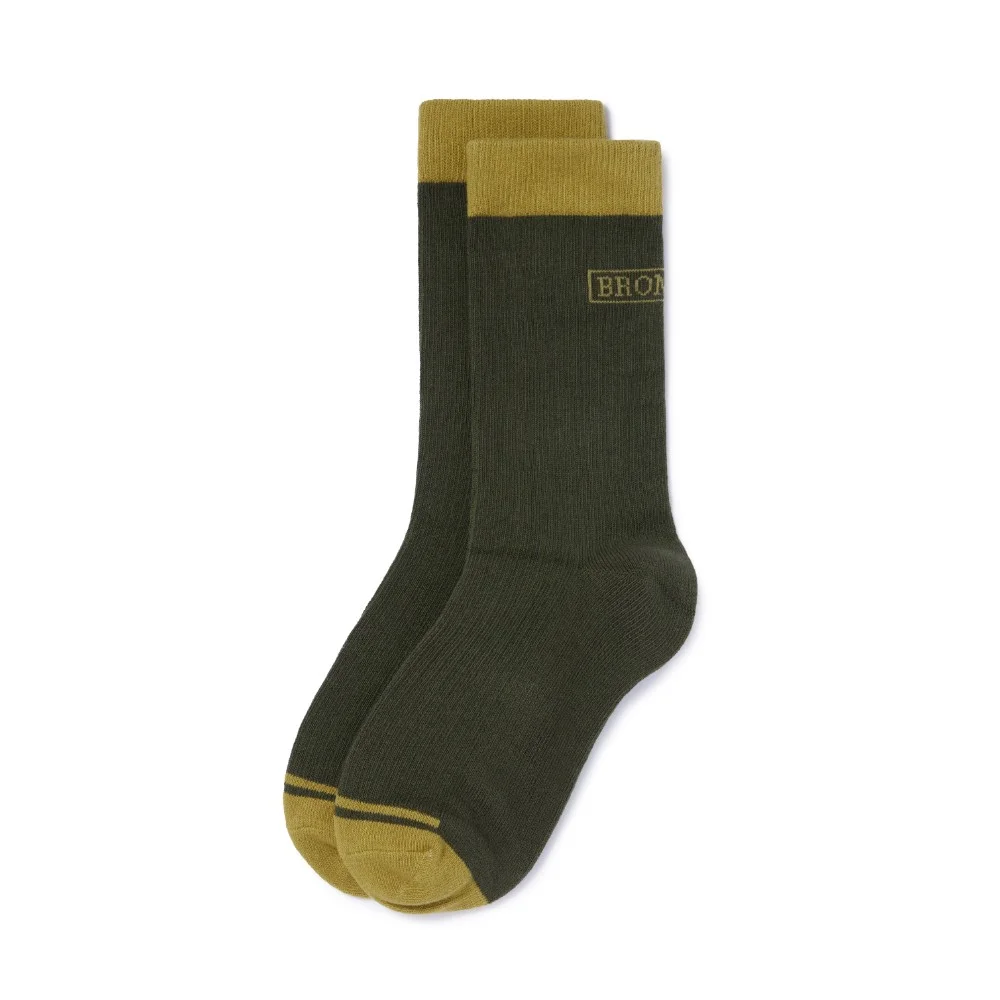 BROMPTON LOGO SOCKS - KHAKI (P245ASO205)