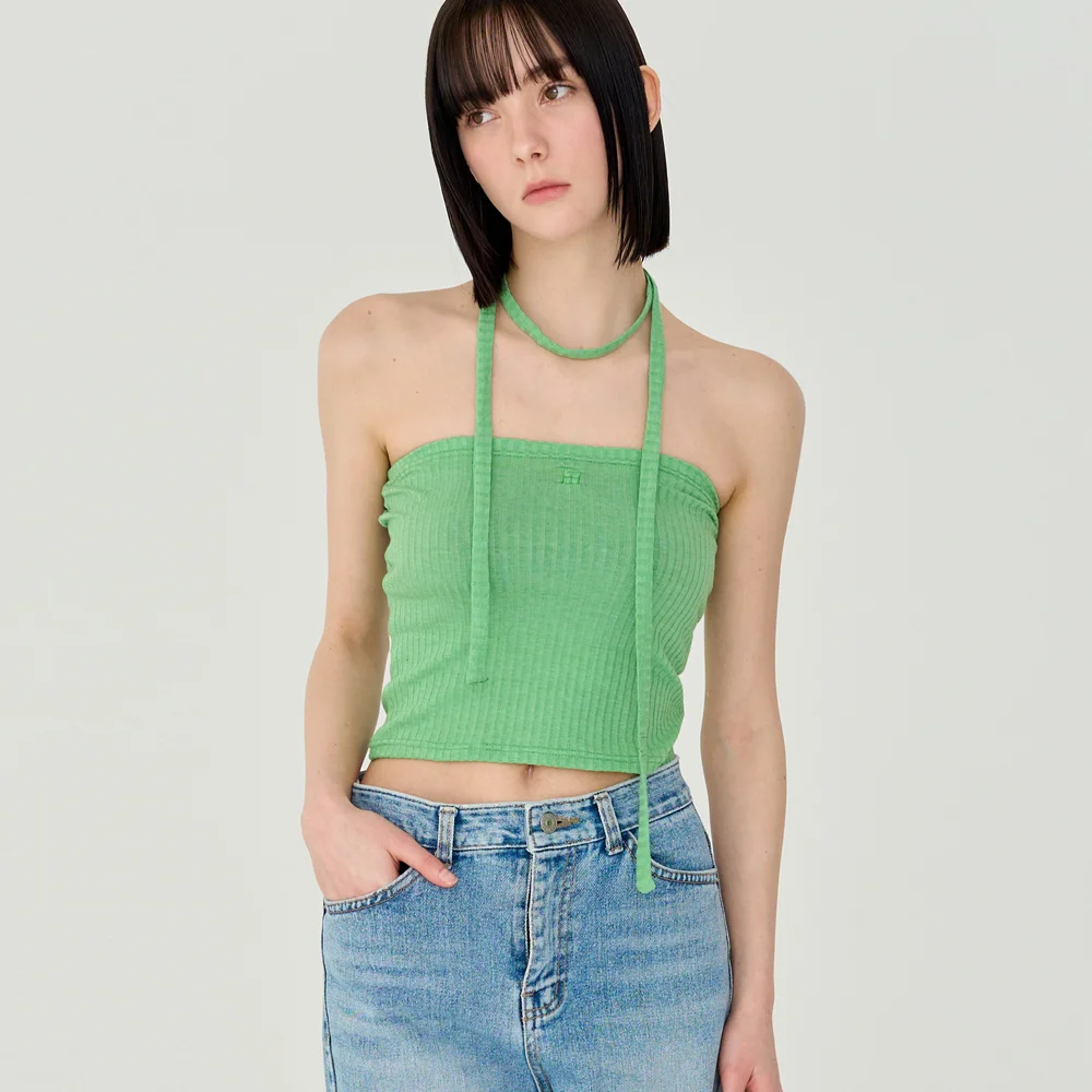 Logo Strap Tube Top (Green)