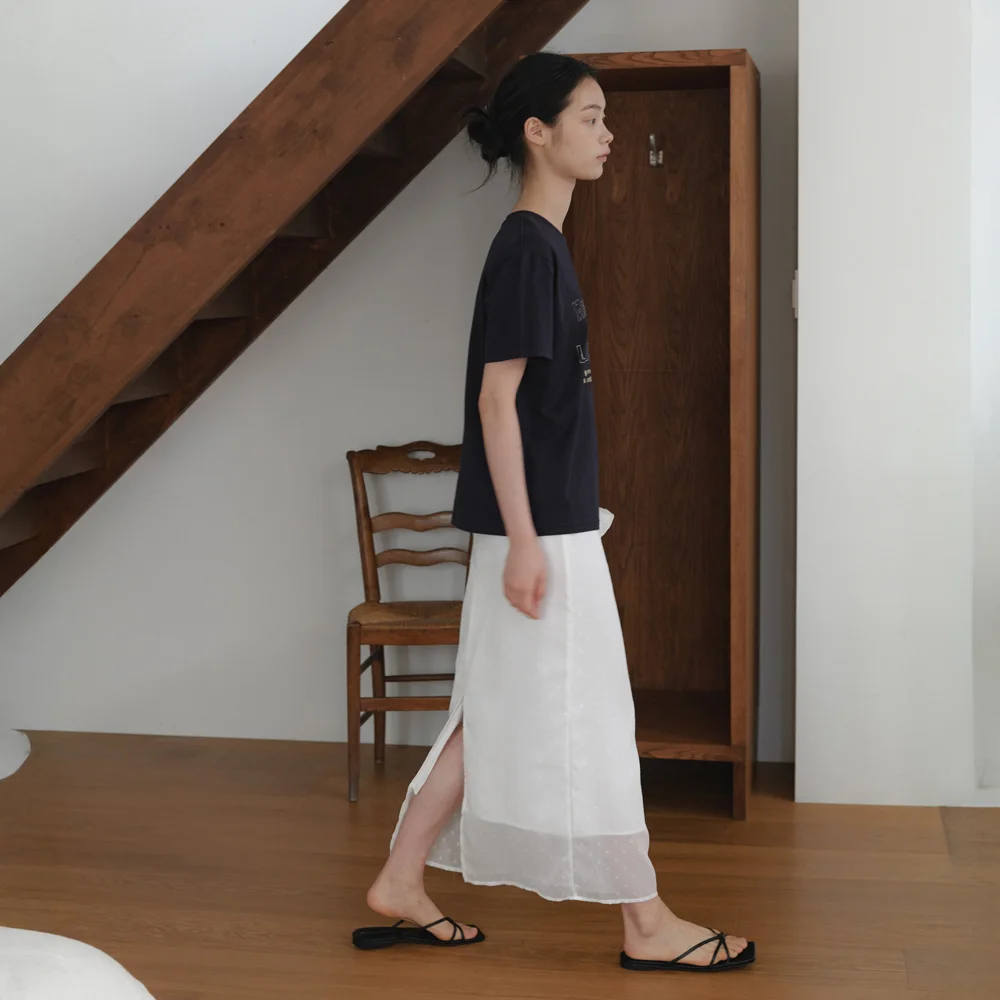 LACE LONG SKIRT_WHITE