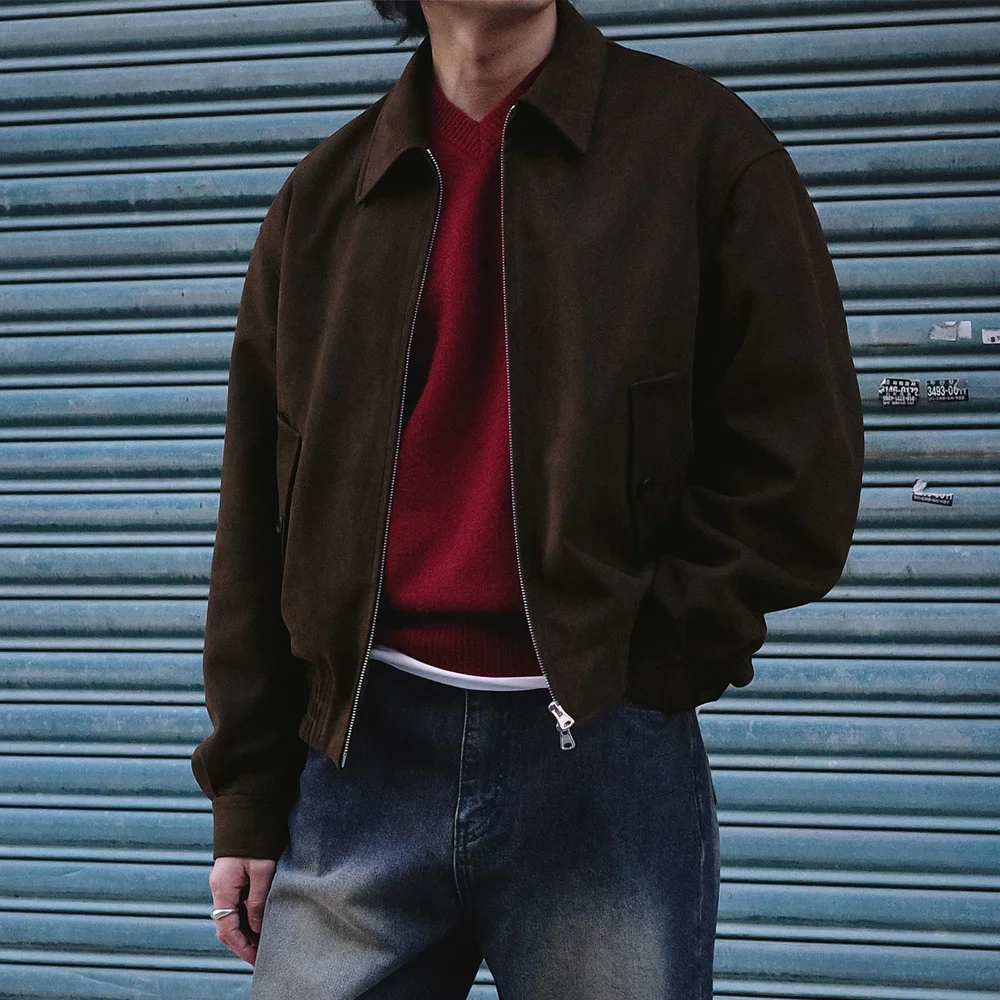 FAKE SUEDE BLOUSON JACKET
