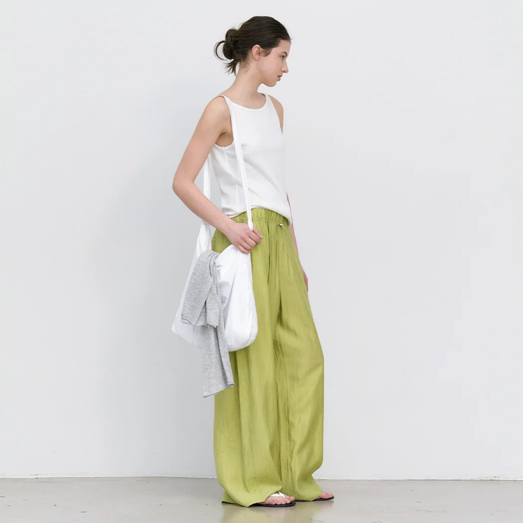 CREASE WAIST BANDING STRING PANTS (PT-5757)