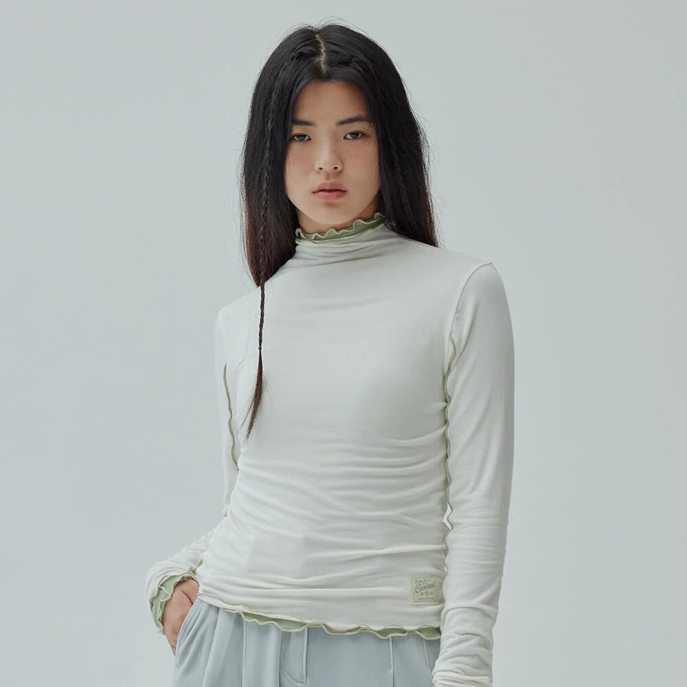 女裝 內襯 高領 長袖 Ivory