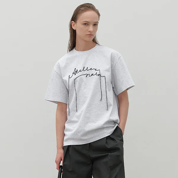 LOOP CHAIN POINT TEE(T-7046)_2Colors