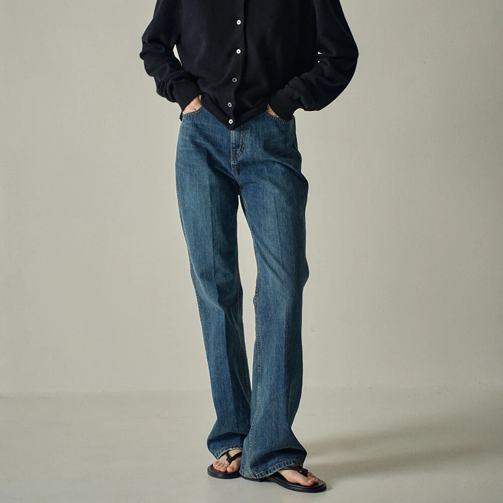 靴型 牛仔_vintage washing