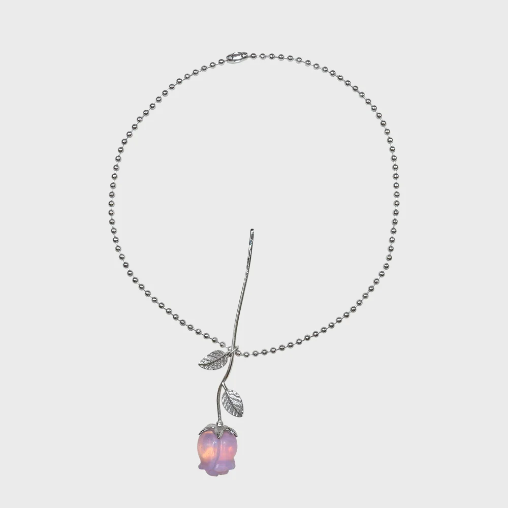 Rose drop necklace