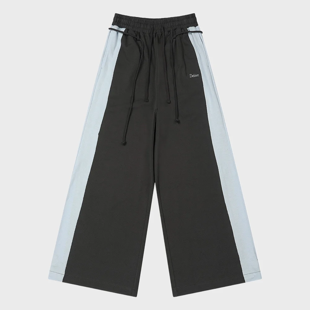 CONTRAST SWEAT PANTS IN CHARCOAL