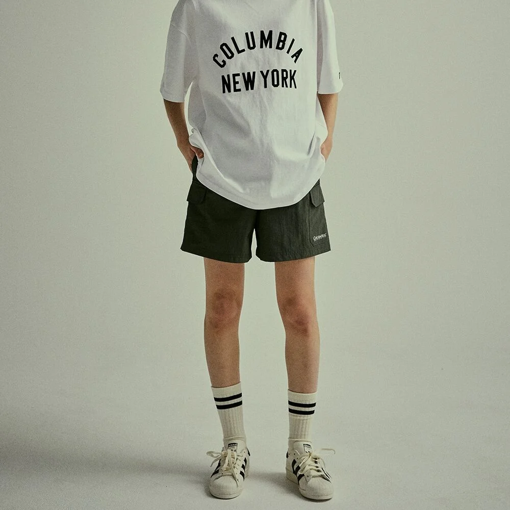 CU SIGNATURE CARGO NYLON SHORTS PANTS Greyish Khaki