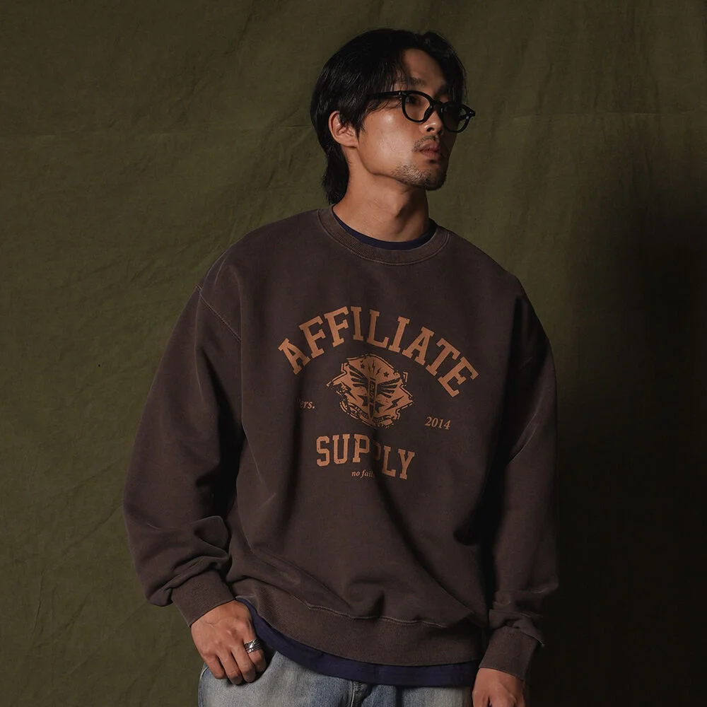 Afilia Pigment 衛衣 啡色 HHMT4721