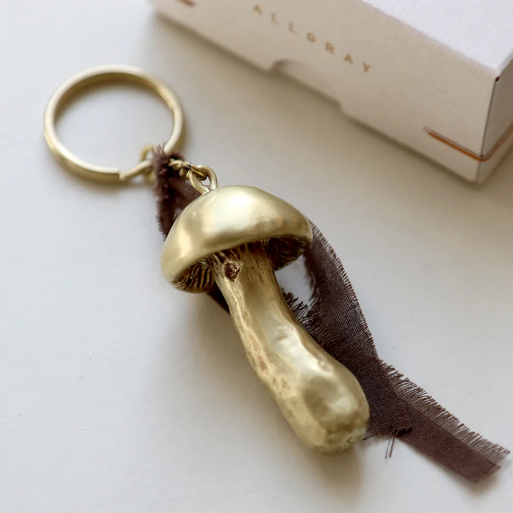 mushroom keyring 蘑菇 鑰匙扣 黃銅 OBgE