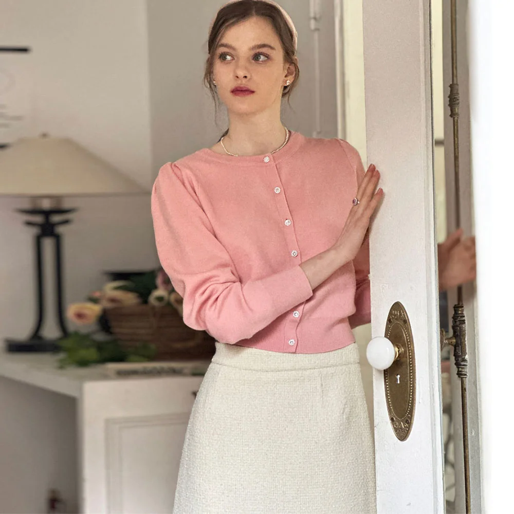 Lautre new shine Pink knit cardigan