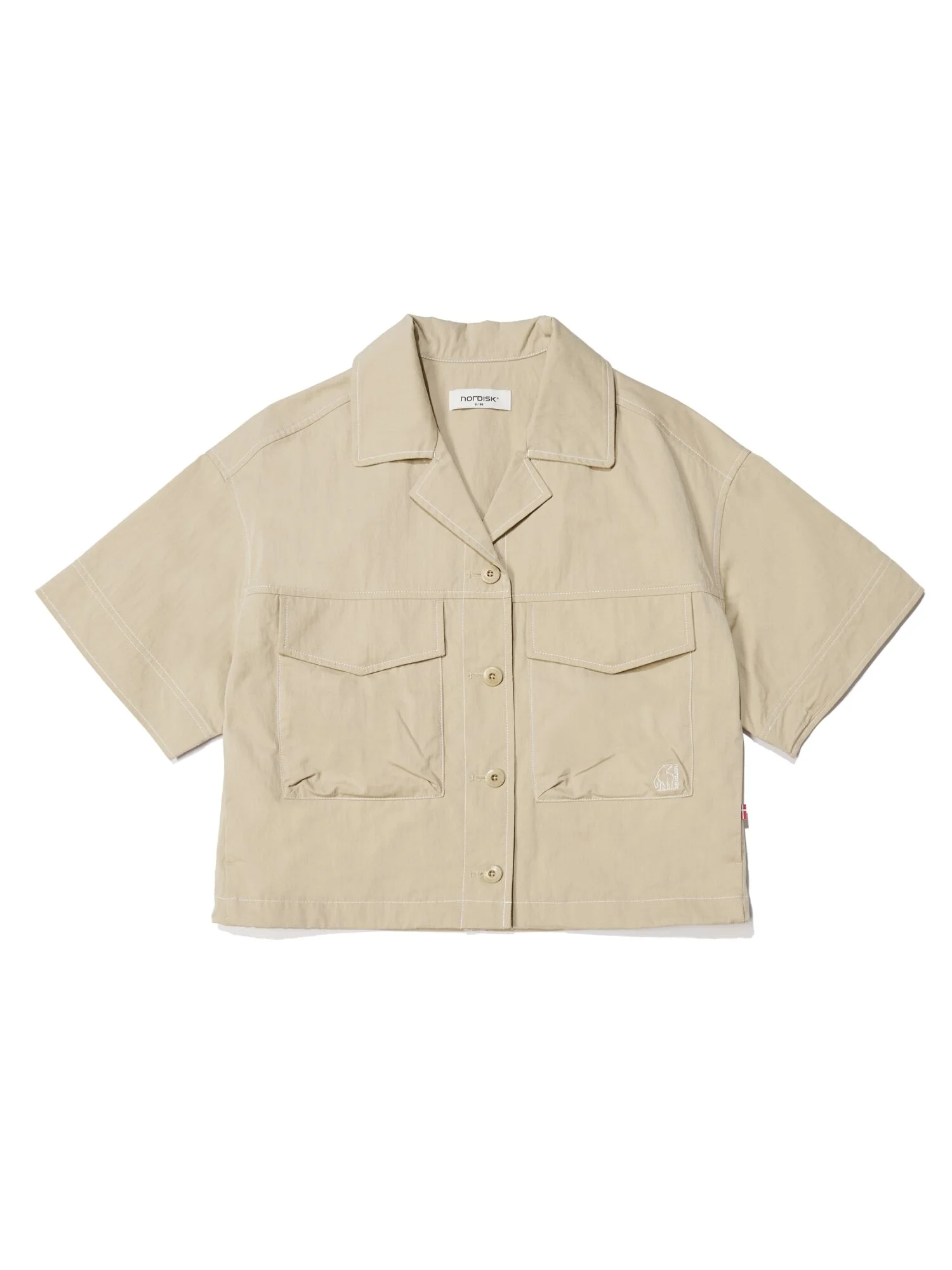 女裝 短袖 襯衫_Light Beige_OWM24414E1