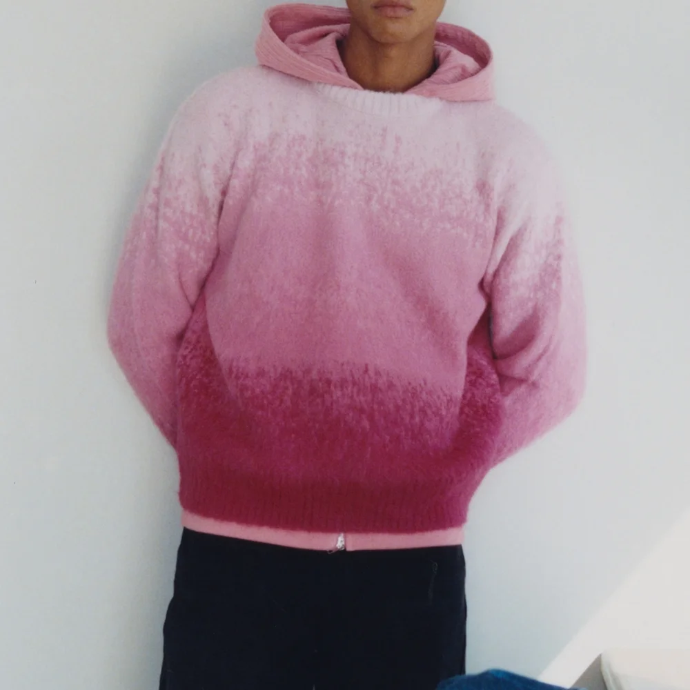 M.C UNISEX, Gradation Hairy Knit / Pink